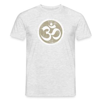 mantra Aum Om Spiritual Symbol Yoga Meditation zen - Men's T-Shirt - heather grey - Front - AI Model Male 178 dark (178cm)