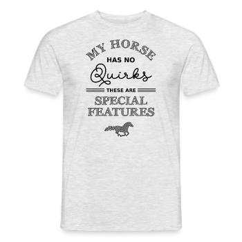 My Horse Has No Quirks These Are Special Features - Men's T-Shirt - heather grey - Front - AI Model Male 178 dark (178cm)