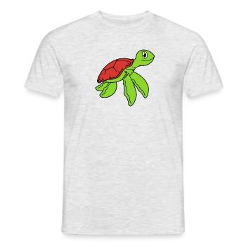 Schildkröte süß - Männer T-Shirt - Grau meliert - Vorne - AI Model Male 178 dark (178cm)