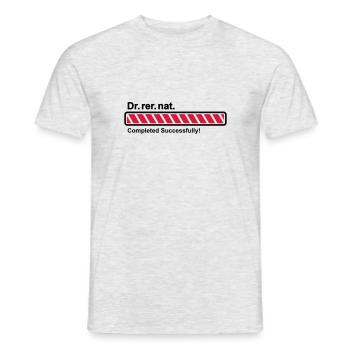 Dr.rer.nat. erfolgreich promoviert Ladebalken - Männer T-Shirt - Grau meliert - Vorne - AI Model Male 178 dark (178cm)