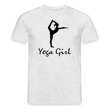 Yoga Girl Natarajasana Tänzer - Männer T-Shirt - Grau meliert - Vorne - AI Model Male 178 dark (178cm)