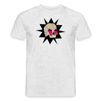 Skull that pulls tongues - Men's T-Shirt - heather grey - Front - AI Model Male 178 dark (178cm)