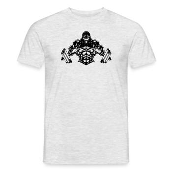 Harte Arbeit - Männer T-Shirt - Grau meliert - Vorne - AI Model Male 178 dark (178cm)