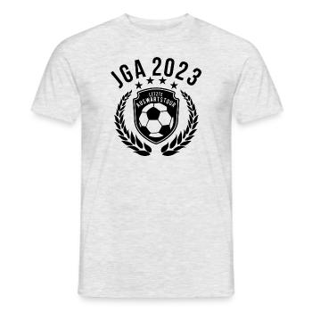 Junggesellenabschied Letzte Auswärtstour JGA 2023 - Männer T-Shirt - Grau meliert - Vorne - AI Model Male 178 dark (178cm)
