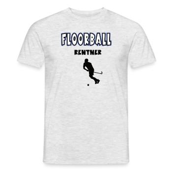 Floorball Rentner Rente Ruhestand Floorballer - Männer T-Shirt - Grau meliert - Vorne - AI Model Male 178 dark (178cm)