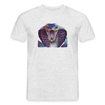 Cobra géant - T-shirt homme - gris chiné - Devant - AI Model Male 178 dark (178cm)