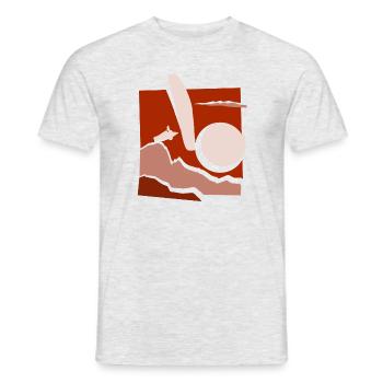 Paragliding paper cut paraglider red - Men's T-Shirt - heather grey - Front - AI Model Male 178 dark (178cm)