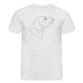 Golden Retriever - Männer T-Shirt - Grau meliert - Vorne - AI Model Male 178 dark (178cm)