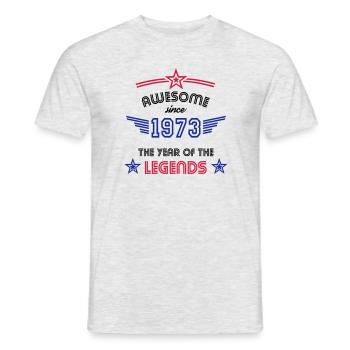 Awesome since 1973 Geburtstag 1973 - Männer T-Shirt - Grau meliert - Vorne - AI Model Male 178 dark (178cm)