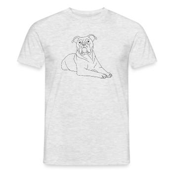 Old English Bulldog - Männer T-Shirt - Grau meliert - Vorne - AI Model Male 178 dark (178cm)