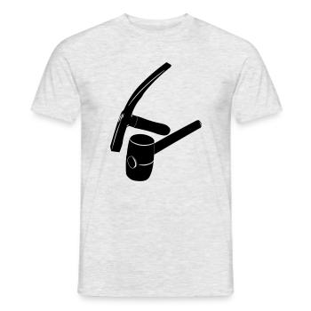 Marteau en caoutchouc et marteau de rue pour pavé - T-shirt homme - gris chiné - Devant - AI Model Male 178 dark (178cm)