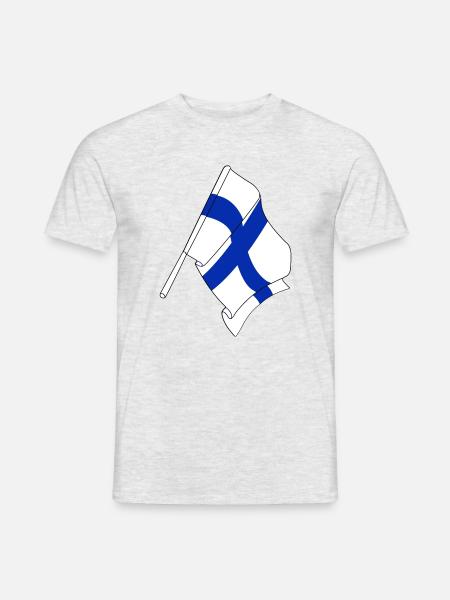Flag of Finland - Men's T-Shirt - heather grey