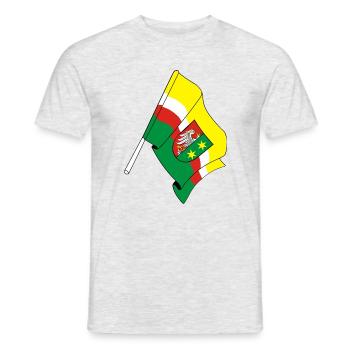 Flagge: Lubusz Polen - Männer T-Shirt - Grau meliert - Vorne - AI Model Male 178 dark (178cm)