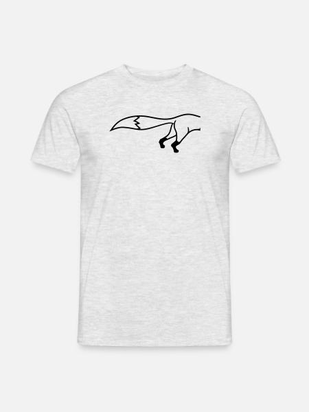 halb hinten hinterteil fuchs schön design cool com - Männer T-Shirt - Grau meliert