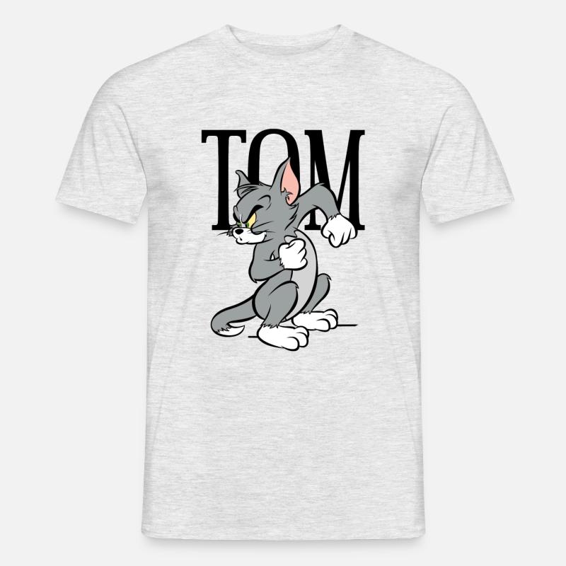 Tom Und Jerry Wütender Kater - Mænd T-shirt - grå meleret