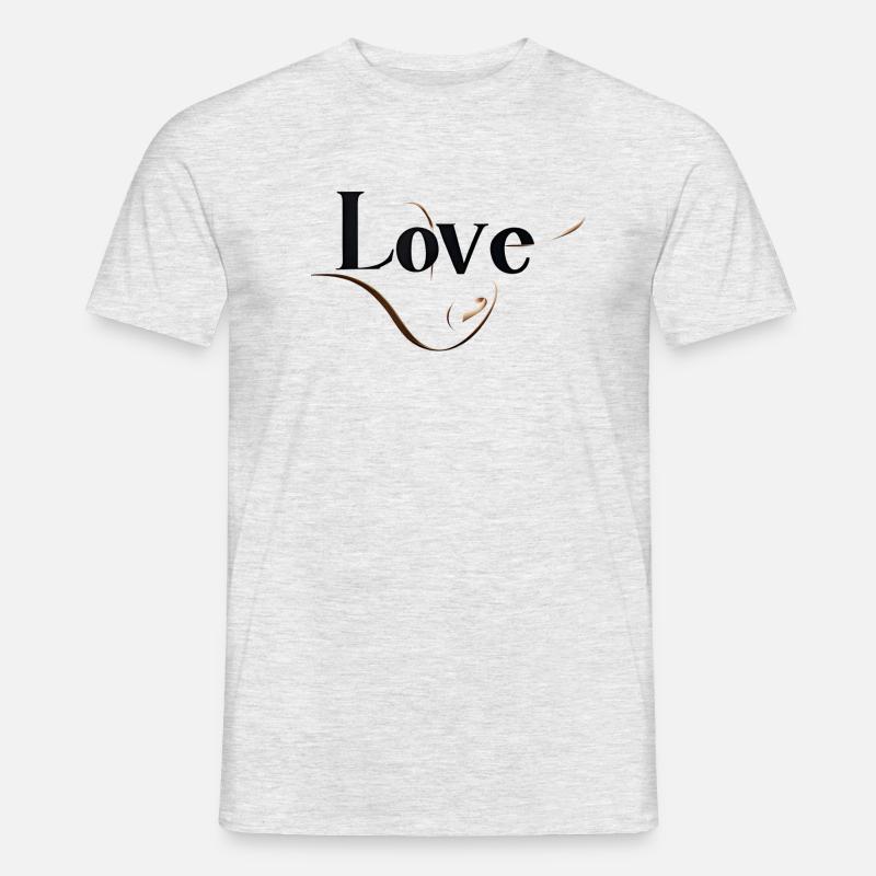 Liebe 04 - Männer T-Shirt - Grau meliert