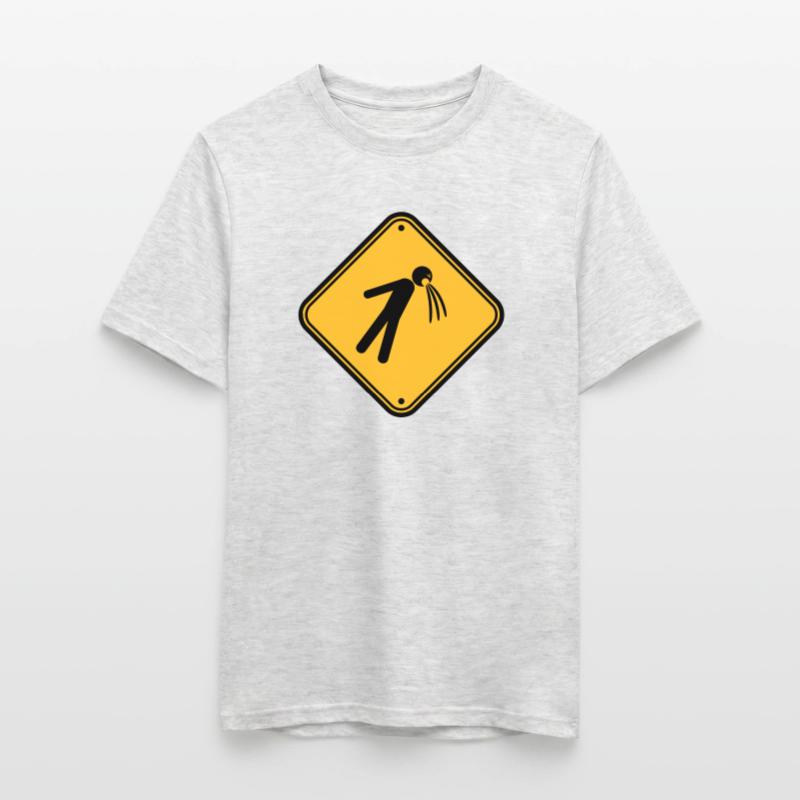 shield caution note vomit vomit Men's T-Shirt