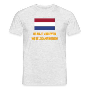 Niederlande Frauenfußball Weltmeisterschaft 2023 - Männer T-Shirt - Grau meliert - Vorne - AI Model Male 178 dark (178cm)