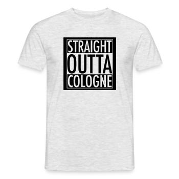 Straight Outta Cologne - Männer T-Shirt - Grau meliert - Vorne - AI Model Male 178 dark (178cm)