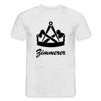 Manteau charpentier menuisier charpentier des bras - T-shirt homme - gris chiné - Devant - AI Model Male 178 dark (178cm)