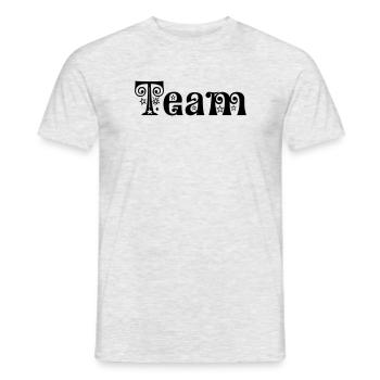 Dream Team Valentinstag Paarshirt Partnerlook Love - Männer T-Shirt - Grau meliert - Vorne - AI Model Male 178 dark (178cm)
