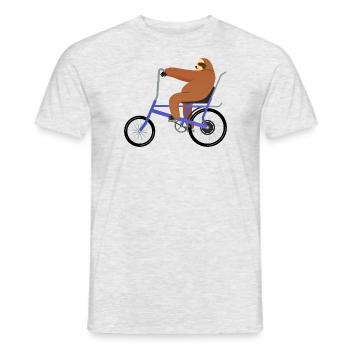 Faultier Bonanza Fahrrad 60er 70er Retro Vintage - Männer T-Shirt - Grau meliert - Vorne - AI Model Male 178 dark (178cm)