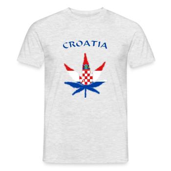 Croatia flagge Kroatien Jugo - Männer T-Shirt - Grau meliert - Vorne - AI Model Male 178 dark (178cm)