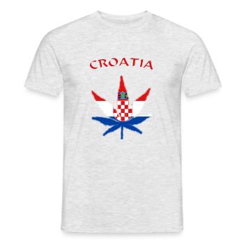 Croatia Flag Flagge Kroatien - Männer T-Shirt - Grau meliert - Vorne - AI Model Male 178 dark (178cm)