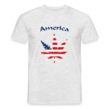 America United States - Männer T-Shirt - Grau meliert - Vorne - AI Model Male 178 dark (178cm)