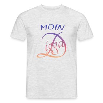 Moin Digga - Männer T-Shirt - Grau meliert - Vorne - AI Model Male 178 dark (178cm)