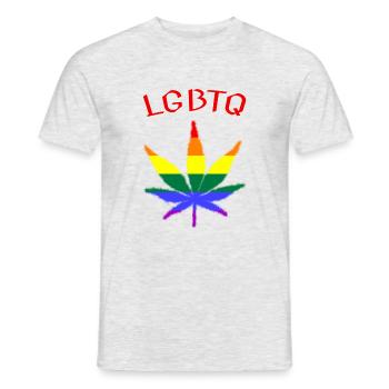 LGBTQ Pride CSD Regenbogen Love - Männer T-Shirt - Grau meliert - Vorne - AI Model Male 178 dark (178cm)