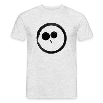 Angry Smile - smile for me - Men's T-Shirt - heather grey - Front - AI Model Male 178 dark (178cm)