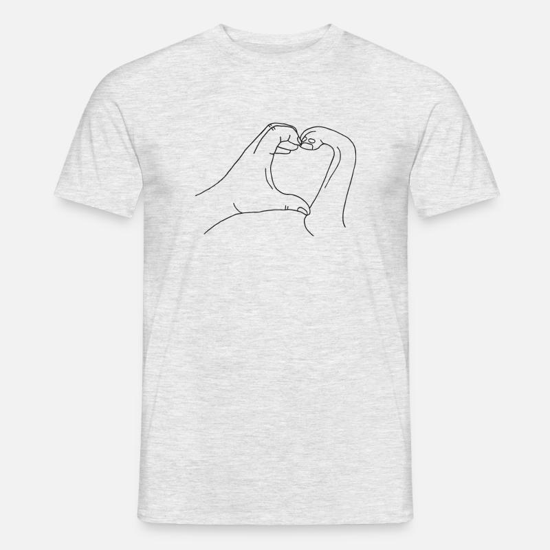 Hand mit Pfote - Männer T-Shirt - Grau meliert