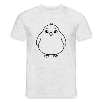 Chubby bird as vector illustration - Men's T-Shirt - heather grey - Front - AI Model Male 178 dark (178cm)