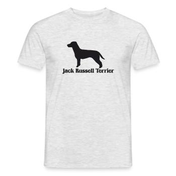 Jack Russell Terrier Silhouette - Männer T-Shirt - Grau meliert - Vorne - AI Model Male 178 dark (178cm)