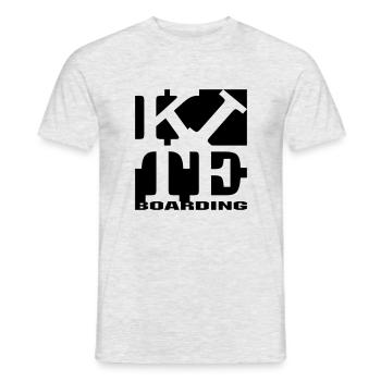 kite Homage to robert Indiana boarding noir - T-shirt homme - gris chiné - Devant - AI Model Male 178 dark (178cm)
