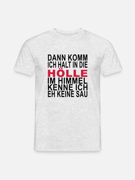 Hölle - Männer T-Shirt - Grau meliert
