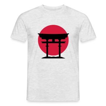 japan gate - T-shirt homme - gris chiné - Devant - AI Model Male 178 dark (178cm)