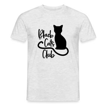 black cats club - Männer T-Shirt - Grau meliert - Vorne - AI Model Male 178 dark (178cm)