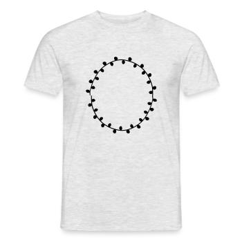 Floral Garland Flowers Hearts 20 Drawing Area 20 - Men's T-Shirt - heather grey - Front - AI Model Male 178 dark (178cm)