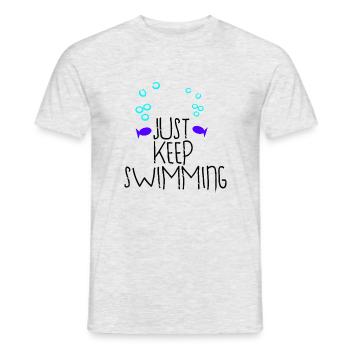 Just Keep Swimming - un design pour tout le monde! - T-shirt homme - gris chiné - Devant - AI Model Male 178 dark (178cm)