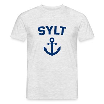 Sylt - Mer du Nord - Allemagne - Kampen - Île - T-shirt homme - gris chiné - Devant - AI Model Male 178 dark (178cm)