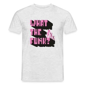 what the funk - Männer T-Shirt - Grau meliert - Vorne - AI Model Male 178 dark (178cm)