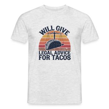 Tacos vs. Legal Advice - Men's T-Shirt - heather grey - Front - AI Model Male 178 dark (178cm)