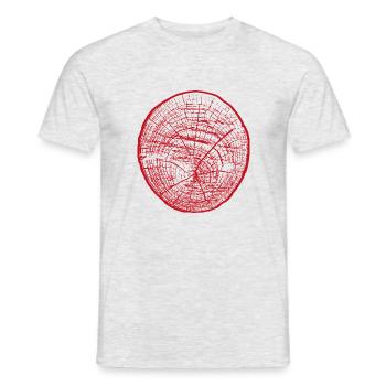 Punainen - Männer T-Shirt - Grau meliert - Vorne - AI Model Male 178 dark (178cm)