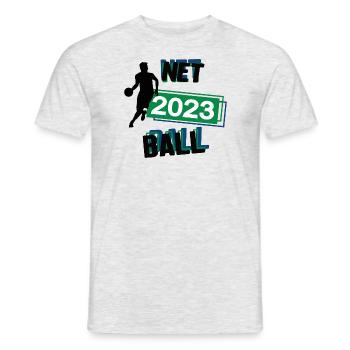 Netball 2023 Netballer Netballspieler Ballsport - Männer T-Shirt - Grau meliert - Vorne - AI Model Male 178 dark (178cm)