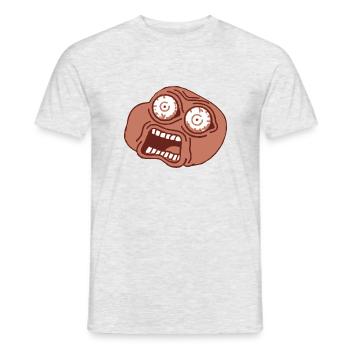 Schreiend Kartoffel - Männer T-Shirt - Grau meliert - Vorne - AI Model Male 178 dark (178cm)