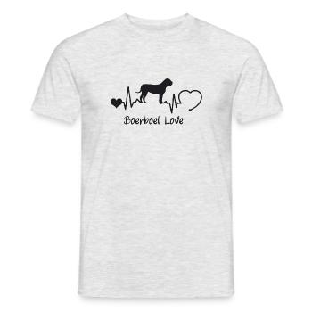 Boerboel mit Herzschlag - Männer T-Shirt - Grau meliert - Vorne - AI Model Male 178 dark (178cm)