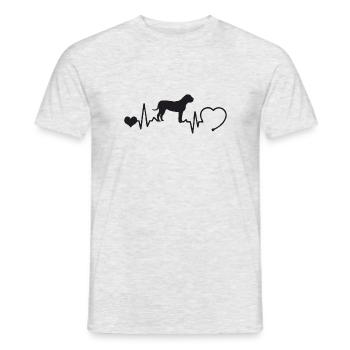 Boerboel mit Herzschlag - Männer T-Shirt - Grau meliert - Vorne - AI Model Male 178 dark (178cm)