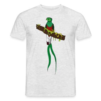 Quezal - Männer T-Shirt - Grau meliert - Vorne - AI Model Male 178 dark (178cm)